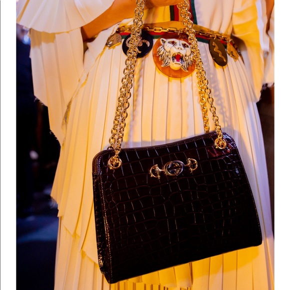 NWOT Gucci Zumi crocodile tote - Picture 4 of 16